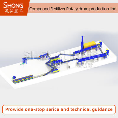 100,000 トン/年 20-48% 栄養含有量とカスタマイズされたパワーを持つ回転ドラム粒機NPK生産ライン