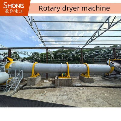 ファンブロワー付き、温度範囲50-600℃、生産能力1-50t/hのロータリードラムドライヤー