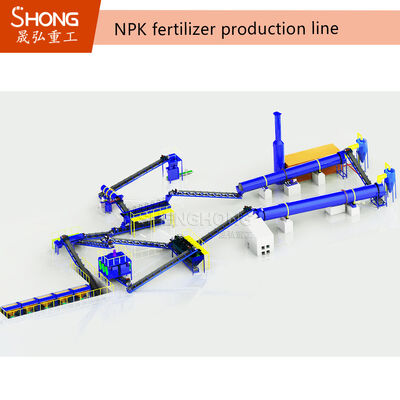 2～4mmの顆粒と90％以上の栄養素含有量を備えた乾式プロセスNPK肥料生産ライン