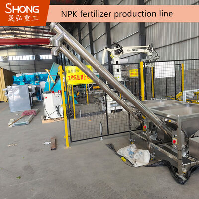 固結防止コーティングと自動計量・袋詰めシステムを備えたNPK肥料生産ライン、ロータリードラムコーティング搭載
